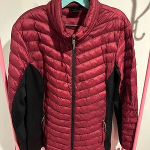 32 Degrees Women's Burgundy and Black Puffer Jacket